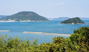 Karatsu Kalesi 'nden Karatsu Körfezi manzarası - Karatsu Şehri, Saga Bölgesi