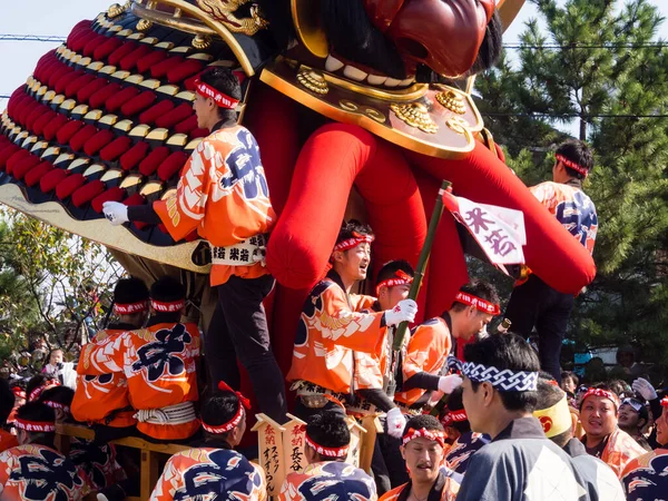 Karatsu Japão Novembro 2016 Cerimônia Otabisho Shinko Principal Evento Festival — Fotografia de Stock