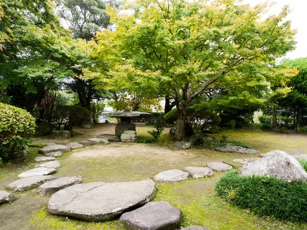 Kitsuki Japonia Października 2016 Tradycyjny Ogród Japoński Rezydencji Ohara Zabytkowym — Zdjęcie stockowe