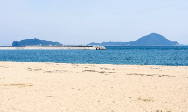 Pantai Dengan Pasir Putih Semenanjung Kunisaki Jepang — Stok Foto