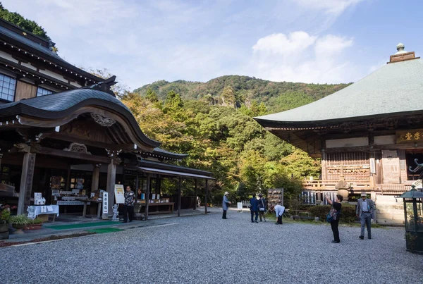 Kunisaki Japan Oktober 2016 Bezoekers Futagoji Boeddhistische Tempel Kunisaki Schiereiland — Stockfoto