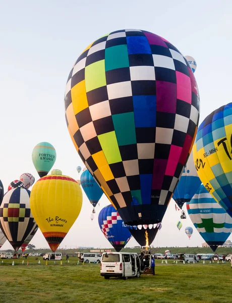 Saga Japon Novembre 2016 Gonflement Décollage Des Montgolfières Pendant Saga — Photo