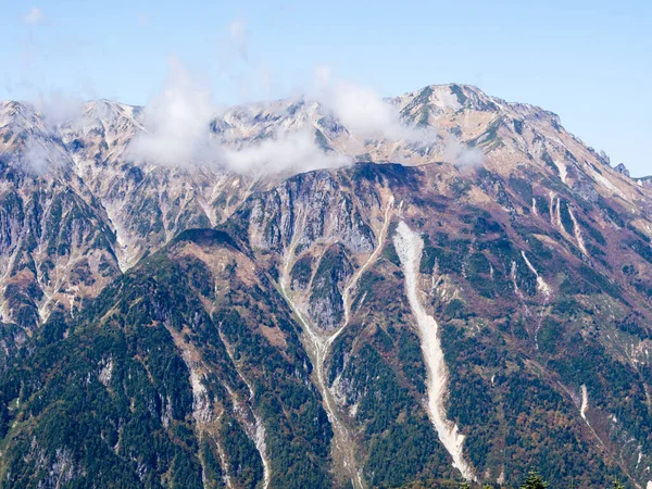 Vroege Herfstkleuren Japanse Alpen Uitzicht Vanaf Shin Hotaka Ropeway Prefectuur — Stockfoto