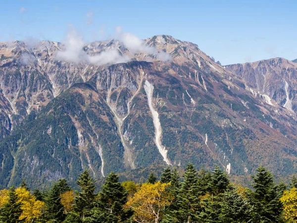 Frühherbstliche Farben Den Japanischen Alpen Blick Von Der Shin Hotaka — Stockfoto