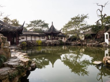 Suzhou, Çin - 21 Mart 2016: Baharda Nets Garden 'ın Efendisi