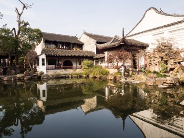 Suzhou, Çin - 21 Mart 2016: Baharda Nets Garden 'ın Efendisi