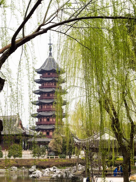 Suzhou China Maart 2016 Ruiguang Pagoda Park Het Voorjaar — Stockfoto