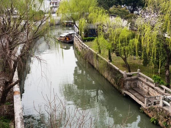 Canal Eau Suzhou Printemps — Photo