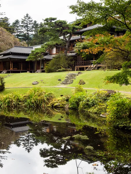 Nikko Japan Жовтня 2016 Традиційний Японський Пейзажний Сад Ставком Тамозава — стокове фото