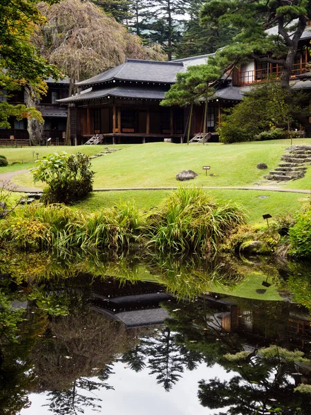 Nikko Japan Жовтня 2016 Традиційний Японський Пейзажний Сад Ставком Тамозава — стокове фото