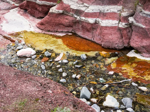 Red Rock Canyon Waterton Lakes Nationalpark Kanada — Stockfoto