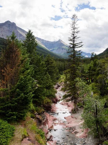 Red Rock Canyon Waterton Lakes Nationalpark Kanada — Stockfoto