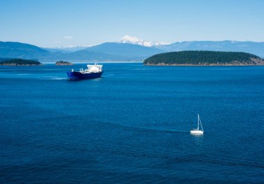 Anacortes, WA, ABD - 28 Mayıs 2017: Petrol tankeri 