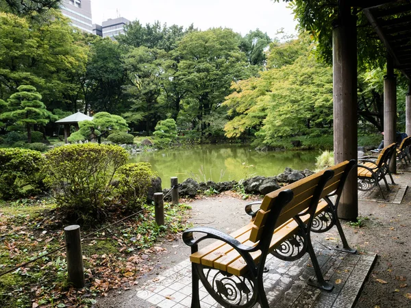 Estanque Unkei Jardín Japonés Tradicional Parque Hibiya Tokio Japón — Foto de Stock