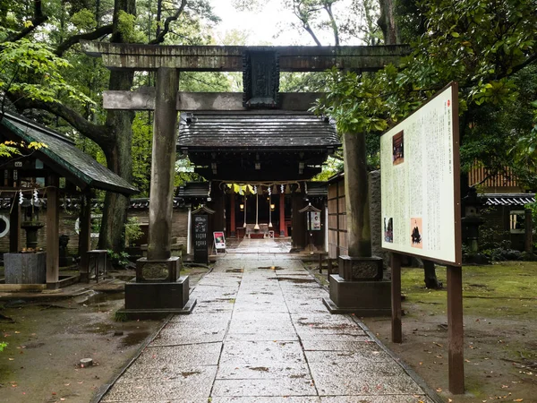 Tóquio Japão Outubro 2017 Portões Torii Entrada Santuário Akasaka Hikawa — Fotografia de Stock