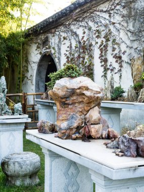 Suzhou, Çin - 30 Ekim 2017: Suzhou 'nun en ünlü klasik bahçelerinden biri olan...