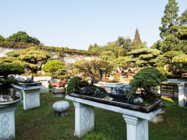 Suzhou, Çin - 30 Ekim 2017: Suzhou 'nun en ünlü klasik bahçelerinden biri olan...