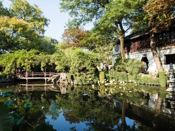 Suzhou China Oktober 2017 Avonds Lingering Garden Een Van Beroemde — Stockfoto