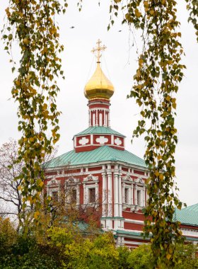 Rusya, Moskova 'da Novodevichy Manastırı' nda sonbahar