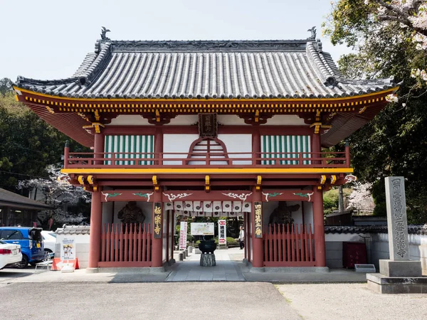 Naruto Japão Abril 2018 Porta Entrada Vermelha Gokurakuji Templo Peregrinação — Fotografia de Stock