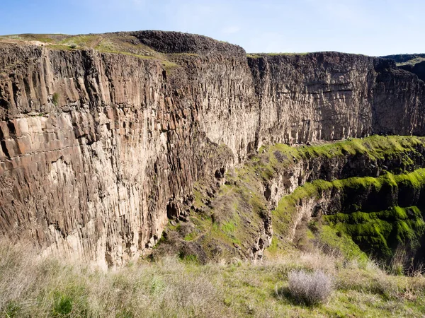 Basalt Column Rock Formations Palouse Falls Washington State Usa Hiking — Stock Photo, Image