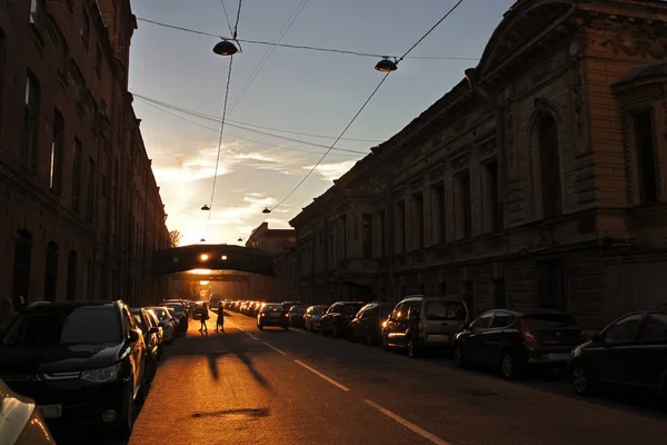 Street in the industrial zone — Stock Photo, Image