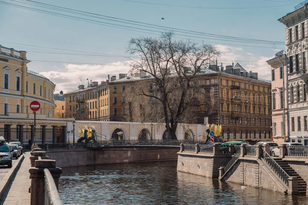 Saint Petersburg Russia March 2020 Bank Bridge Saint Petersburg Russia — Stock Photo, Image