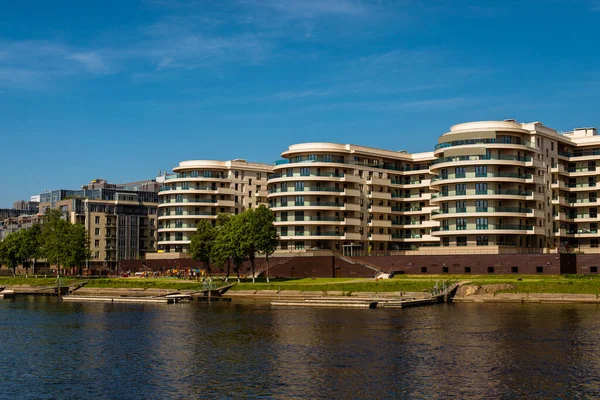 Saint Petersburg Russia May 2019 New Residential Area Lazarevsky Bridge — Stock Photo, Image