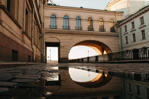 Vista Sobre Winter Canal Zimnyaya Kanavka São Petersburgo Rússia — Fotografia de Stock