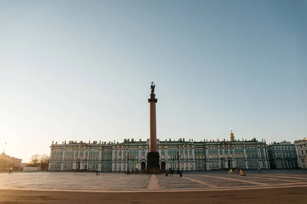 Columna Alejandro Plaza Del Palacio San Petersburgo Rusia — Foto de Stock