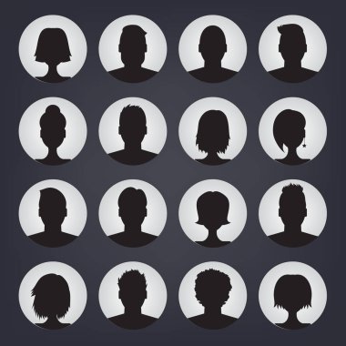 set of people avatars for profile page