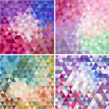  colorful mosaic faceted backgrounds