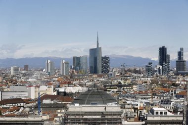 Milan kubbe e yeni manzarası ile panoramik