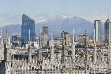 Milan kubbe e yeni manzarası ile panoramik