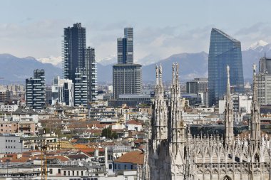 Milan kubbe e yeni manzarası ile panoramik