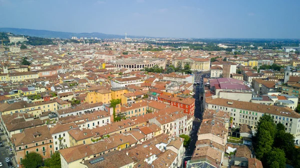 Aerial shooting with drone of Verona — Stock Photo, Image