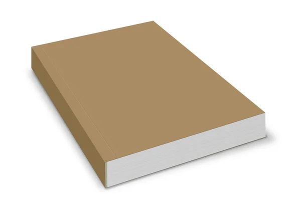 Blanco Softcover Boek Geïsoleerd Witte Achtergrond — Stockfoto