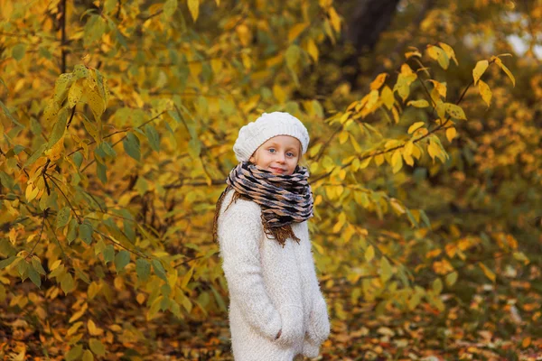 Portrait of a girl in winter day hat with curly hair — Stock Photo, Image