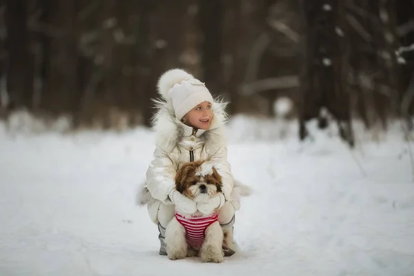 Bambini Cani Concetto Amicizia Lealtà — Foto Stock