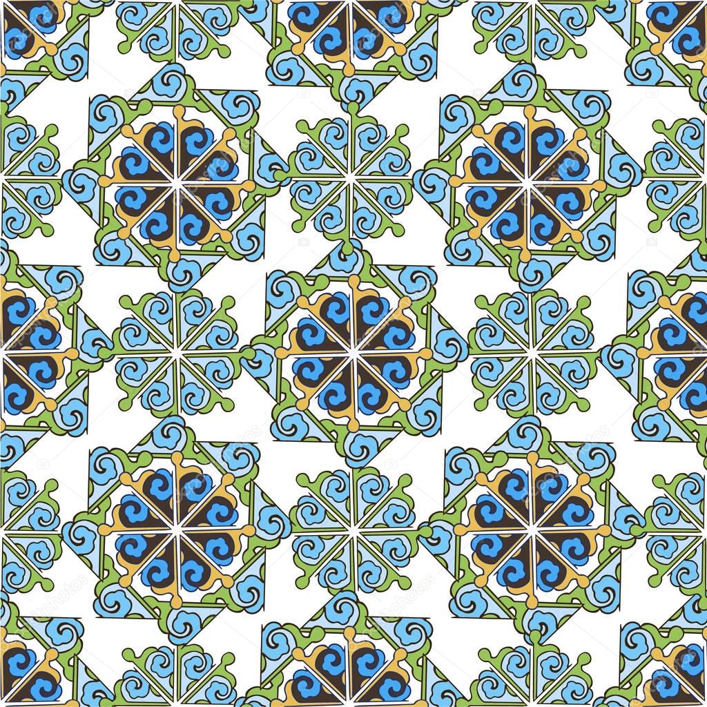 Traditional Indian seamless oriental pattern. Decorative ornament backdrop for fabric, textile, wrapping paper