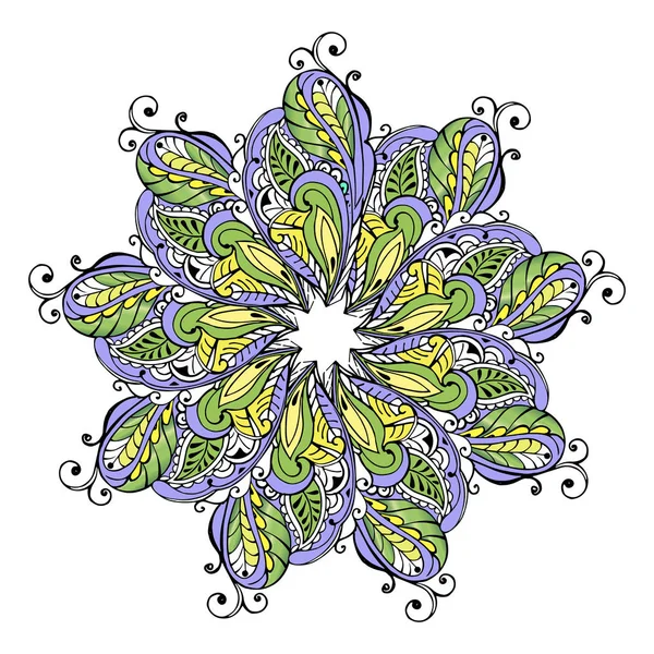 Mandalas. motif paisley oriental rond — Image vectorielle