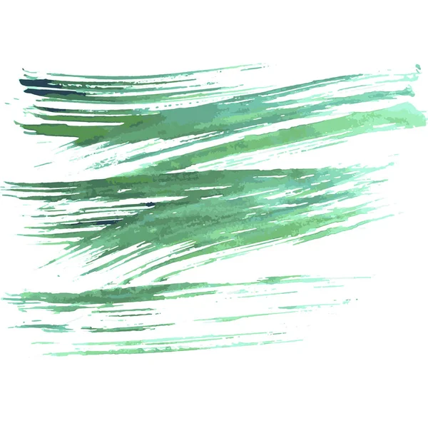 Pinselstriche. Aquarell Hintergrund in blau-grünen Farben. Vektorillustration — Stockvektor