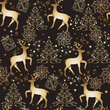 Dikişsiz oryantal desen Barok tarzında. Geleneksel klasik vektör süsleme. Kumaş, tekstil, kağıt ambalaj için Dekoratif süsleme zemin.