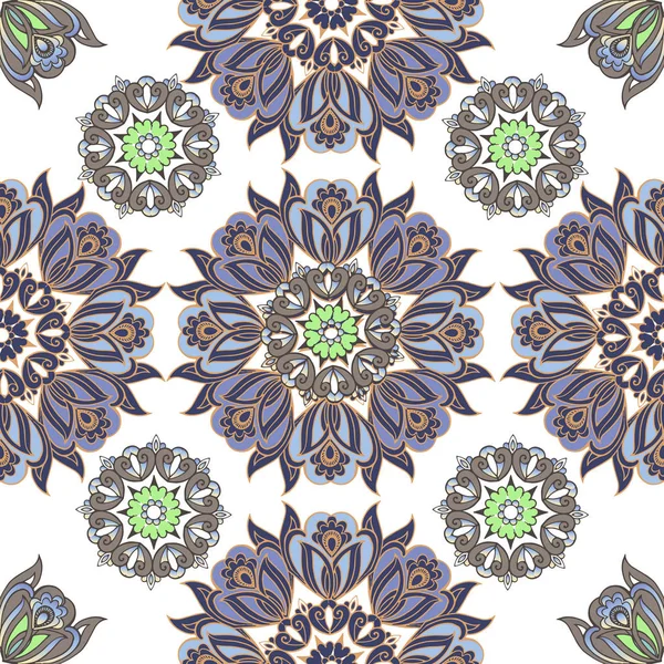 Elegante nahtlose orientalische Muster im Stil des Barock. Dekoratives Ornament für Stoff, Textilien, Packpapier. — Stockvektor