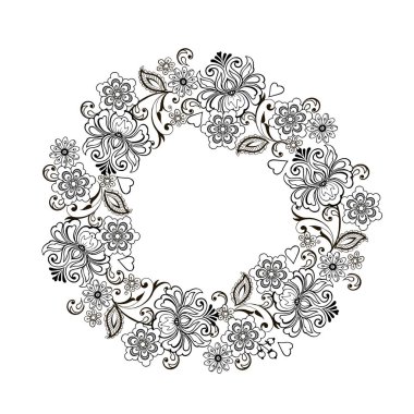 Mandalalar koleksiyonu. Altın yuvarlak etnik süsler kümesi. Vektör çizim. Beyaz arka plan üzerinde izole