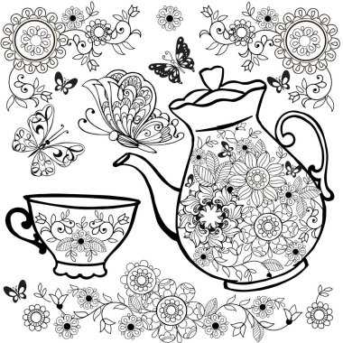 Mandalalar koleksiyonu. Altın yuvarlak etnik süsler kümesi. Vektör çizim. Beyaz arka plan üzerinde izole