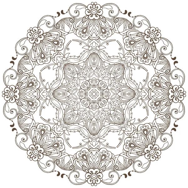 Mandala oriental luxueux pour la coloration de stress. Illustration vectorielle . — Image vectorielle