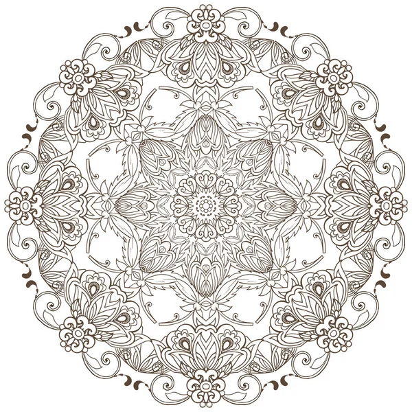 Luksuriøs orientalsk mandala for stress farve. Vektorillustration . – Stock-vektor