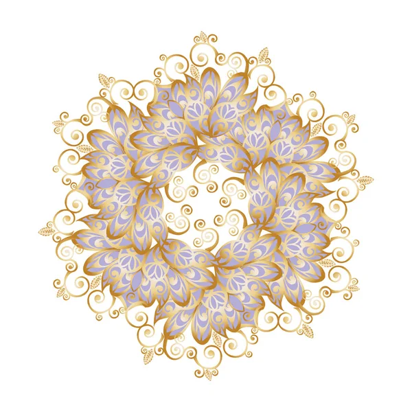 Mandala bleu luxueux avec Paisley. Illustration vectorielle d'un ci — Image vectorielle