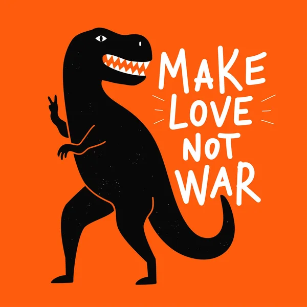 Dinozorlu Ilham Verici Alıntılı Komik Tipografi Posteri — Stok Vektör